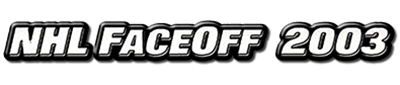 NHL Faceoff 2003 title screen for Playstation 2